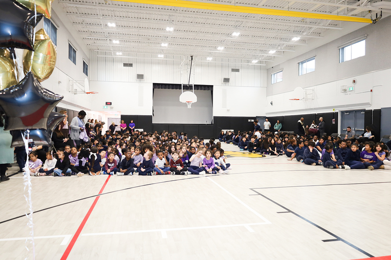 Photo of students at the Blessing assembly