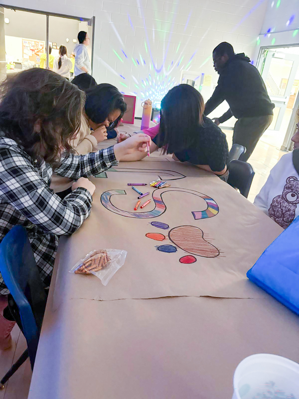Photo of students at the event
