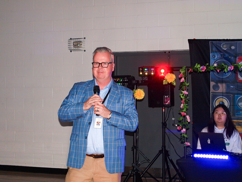 Photo of Director Brendan Browne speaking at the event