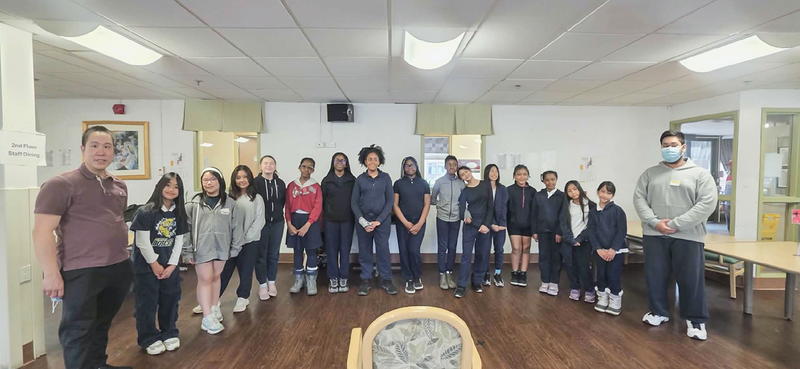 Group photo of St. Barabara students with Mr. Llanera