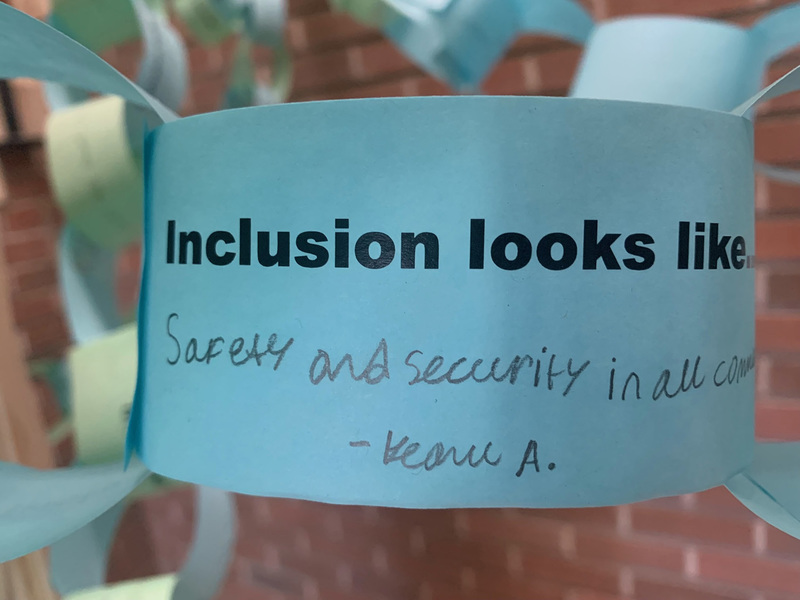 Photo of one of the messages on the tree