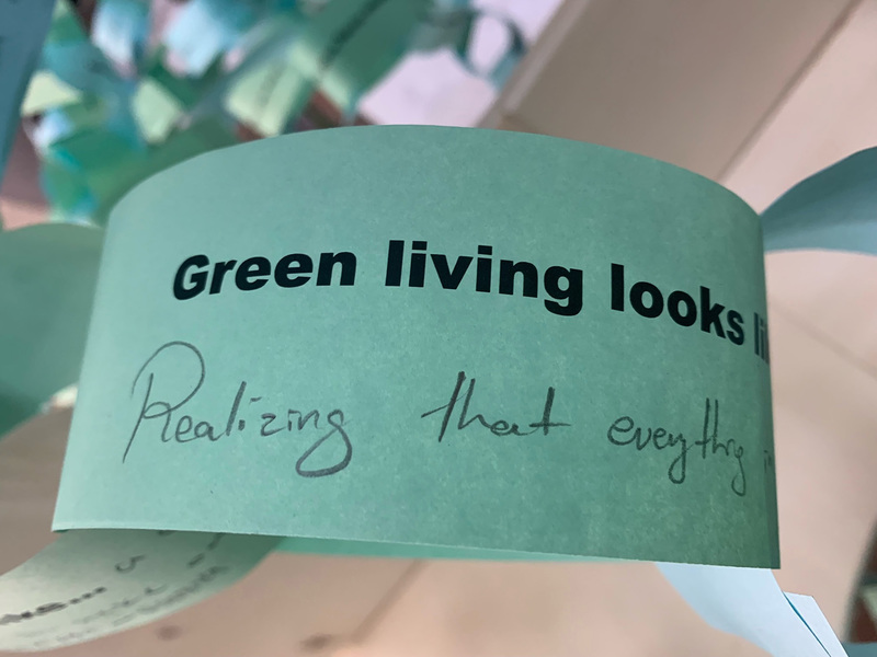 Photo of one of the messages on the tree
