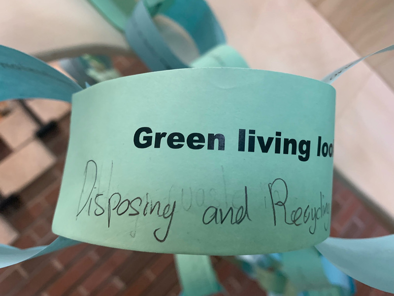 Photo of one of the messages on the tree