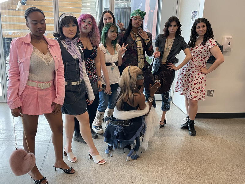 Photo of Madonna students at the Humber Art Show