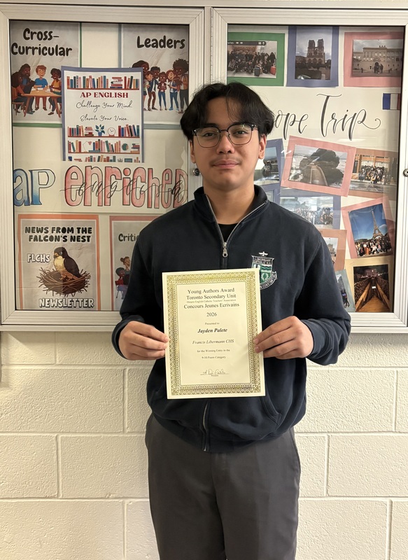 Libermann Students Recognized for Excellence in Poetry