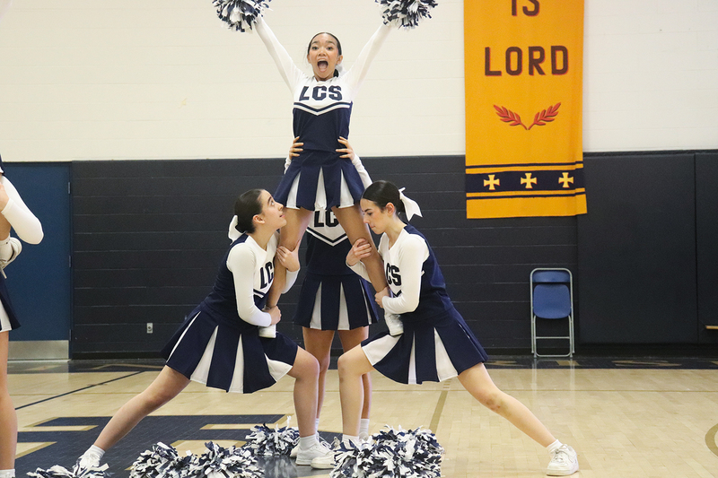 Photo of the Loretto College School Lightning Pom team performing
