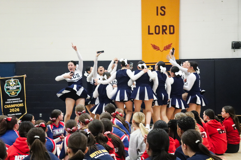 Photo of the Loretto College School Lightning Pom team performing