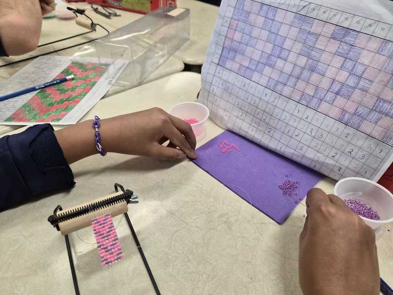 Grade 6 Students Explore Math and Indigenous Culture Through Traditional Loom Beading