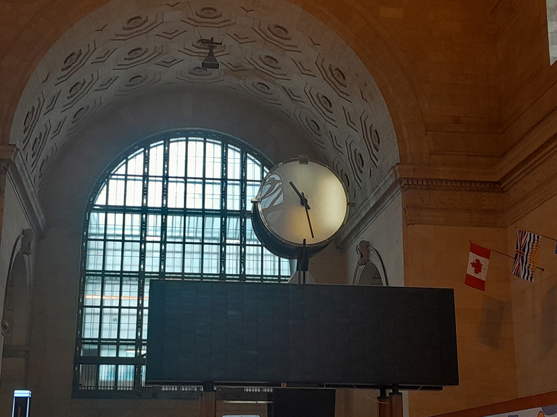 Photo of a clock during the Math Trail