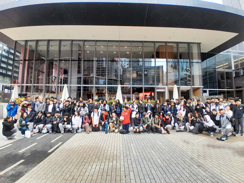 Group photo of Marshall McLuhan students during the Math Trail
