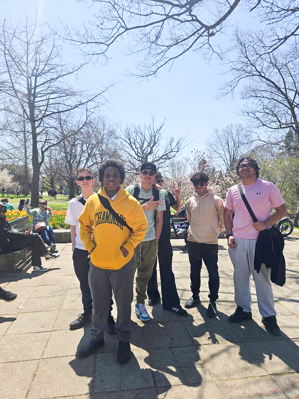 Photo of Chaminade students at the park