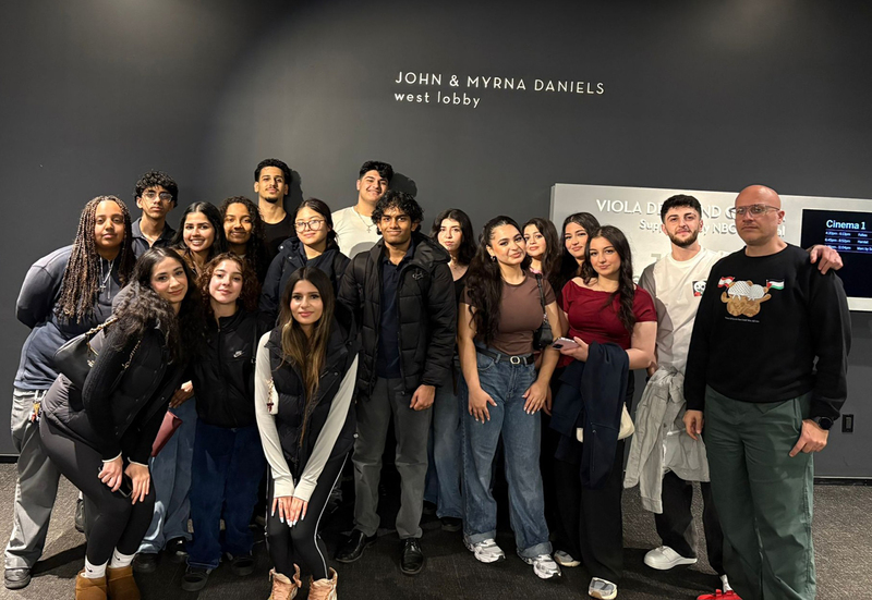 Group photo of students and staff at the excursion
