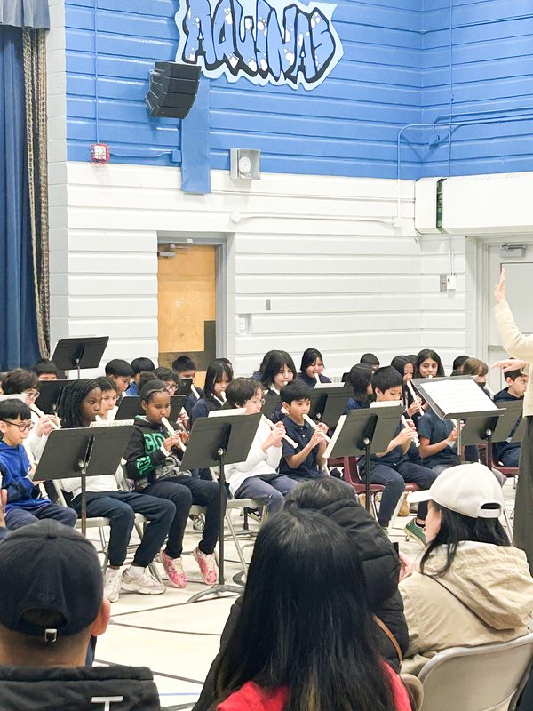Photo of St. Thomas Aquinas students performing during Catholic Education Week