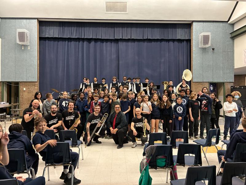 Big Smoke Brass and St Mark Catholic School at Bishop Allen for Music Monday