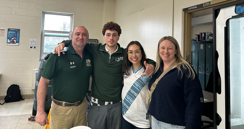 Photo of Chaminade student with family