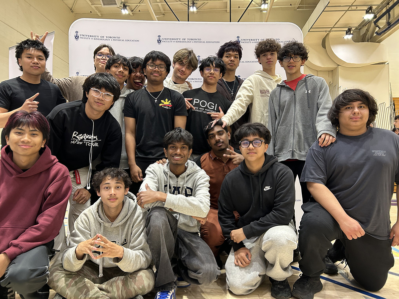 Group photo of Chaminade students at the Roundtable