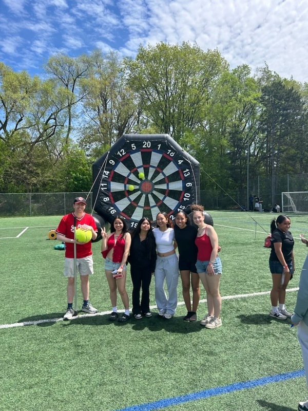 Collage of three photos of students enjoying the carnival