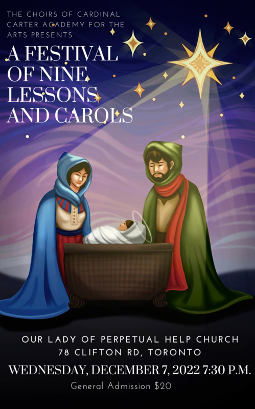 Cardinal Carter - A Festival of Nine Lessons and Carols 2022 - Flyer Cardinal Carter - A Festival of Nine Lessons and Carols 2022 - Flyer