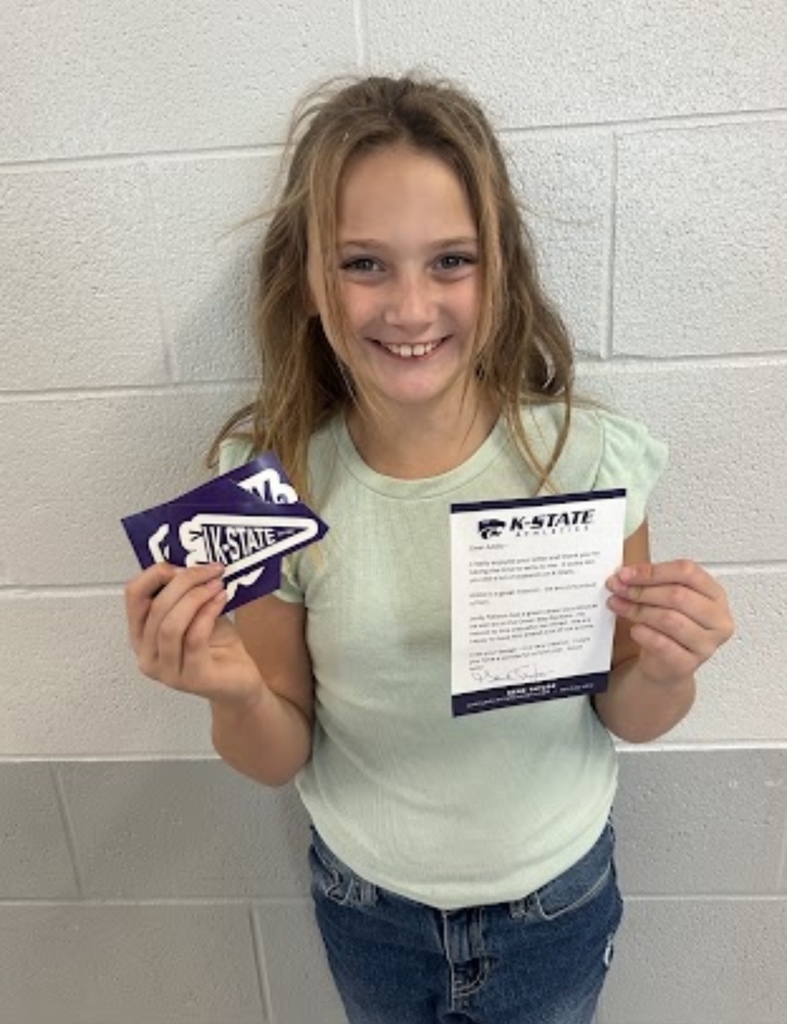 kid with items or letter