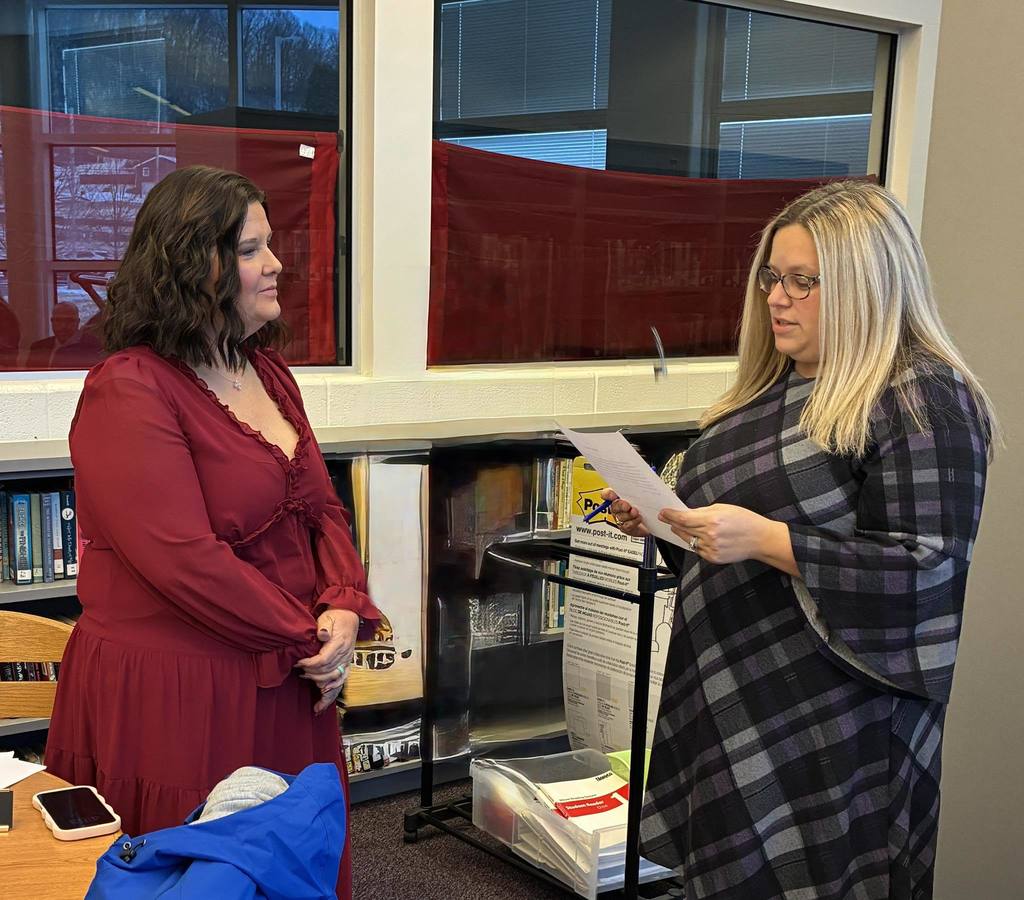 Board Vice President Julie Ault with Treasurer Kayla Whitlatch