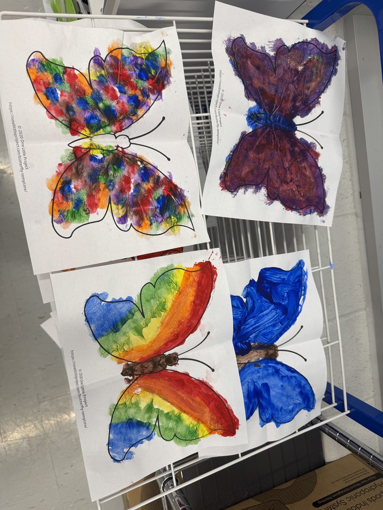 Finished  butterflies on the drying rack 