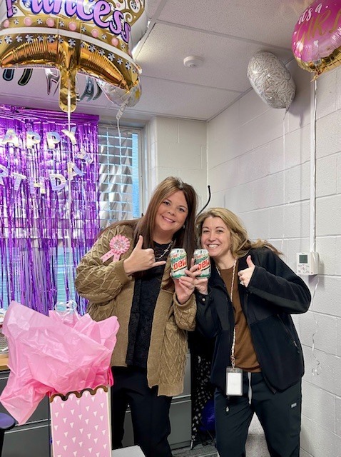 TES Birthday Celebrations-Principal Silverthorn and Secretary Coburn!