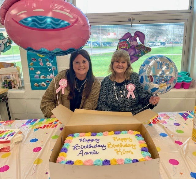 TES Birthday Celebrations-Principal Silverthorn and Secretary Coburn!