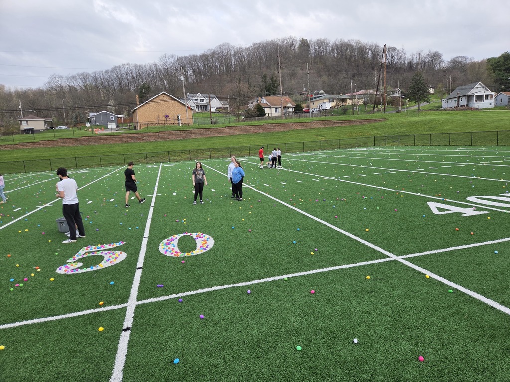 Kids putting eggs out for Easter Egg Hunt!