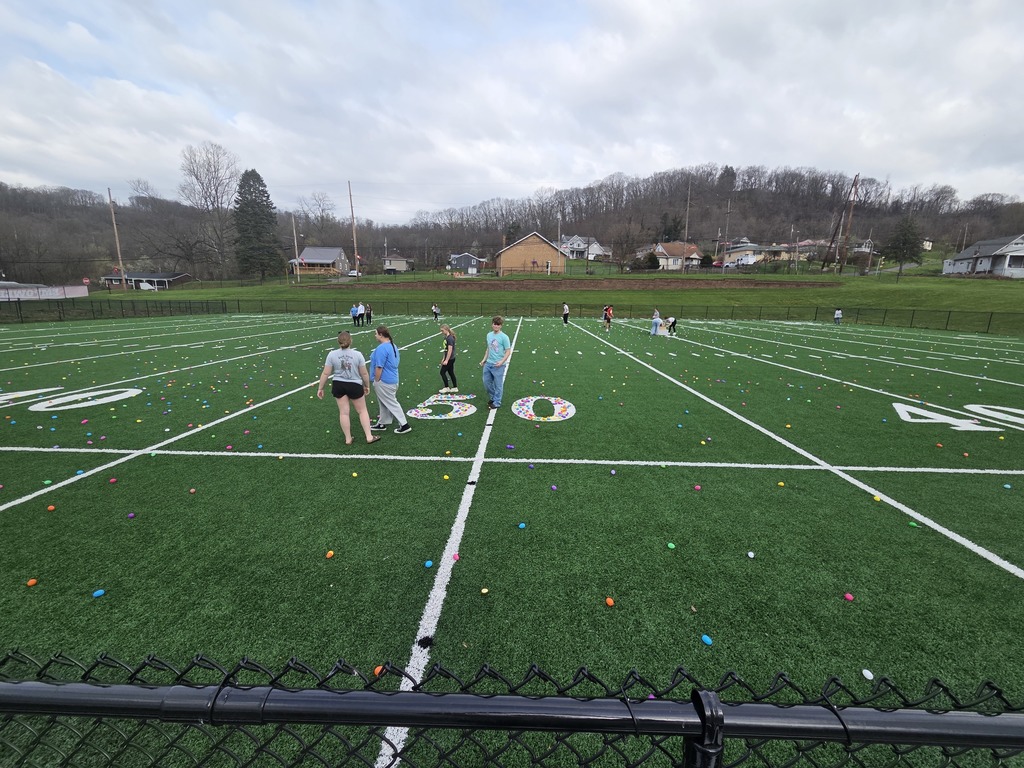 Kids putting eggs out for Easter Egg Hunt!