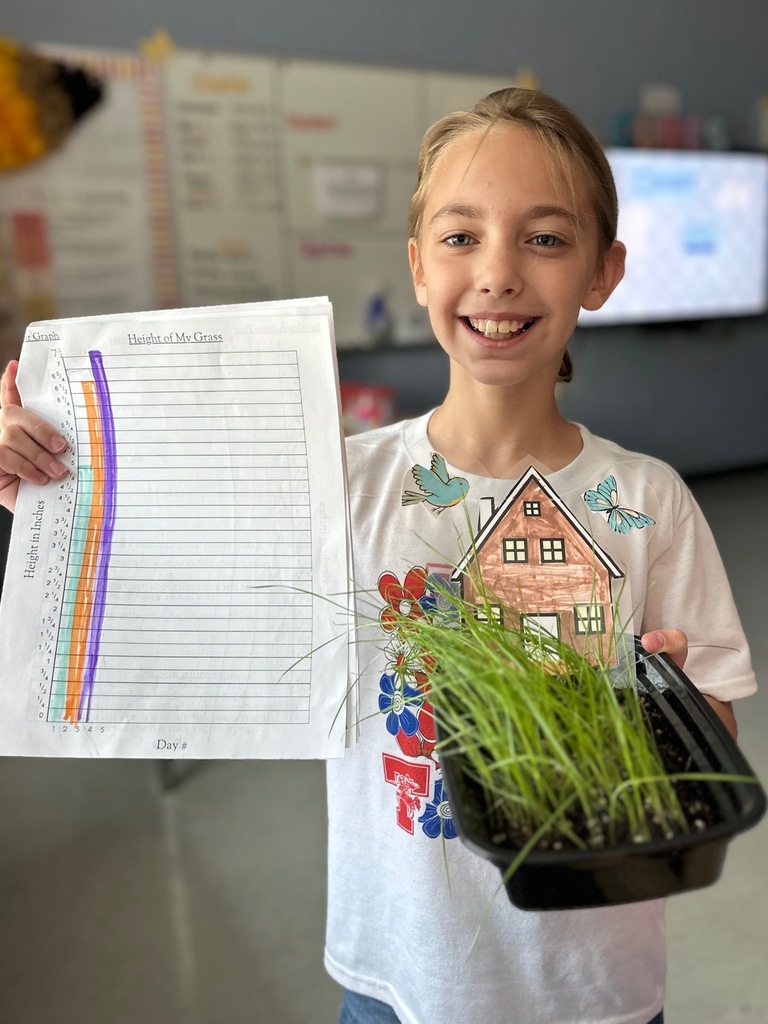 kid(s) with grass plant