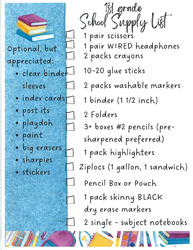 supply list