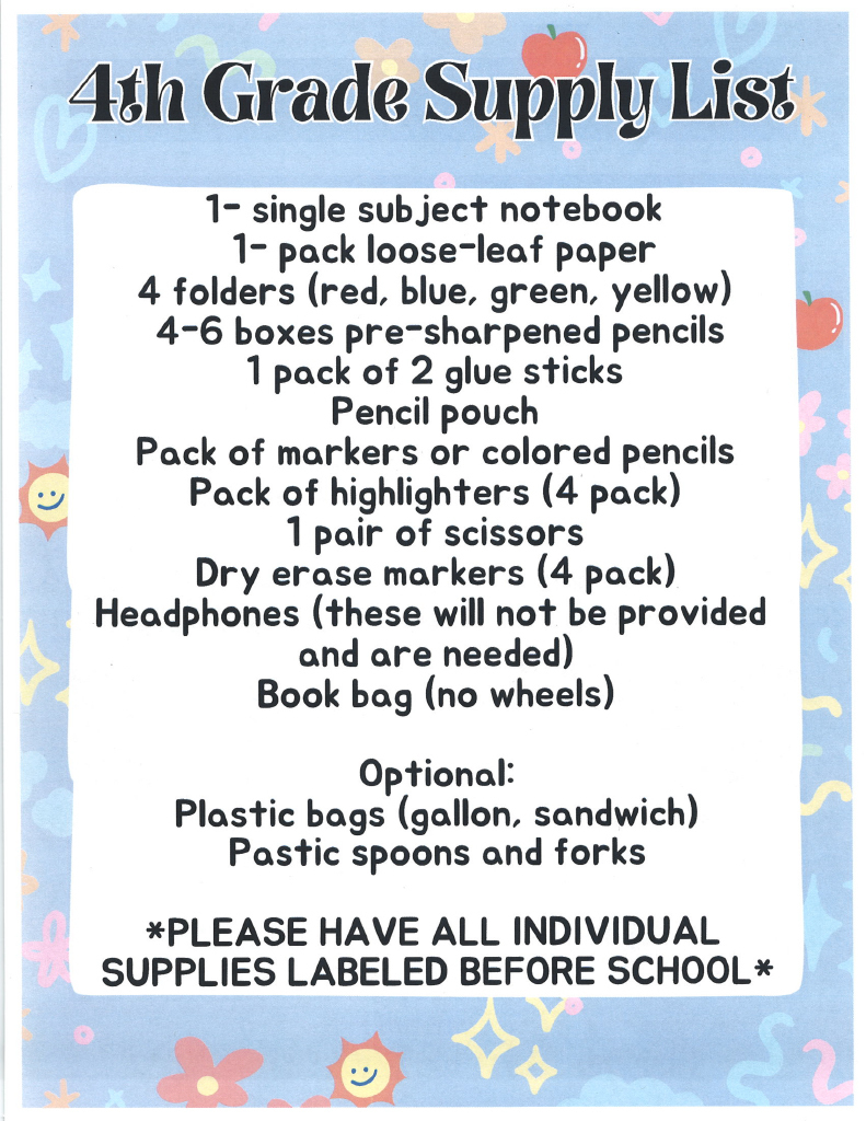 supply list