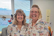 Mrs. Coburn and Ms. Carr, Toronto City Schools administrative assistants, smile together while wearing matching casual outfits for Spirit Week. Their coordinated Adam Sandler-inspired looks allowed them to celebrate both the elementary school’s Twin Day and the high school’s Adam Sandler Day.