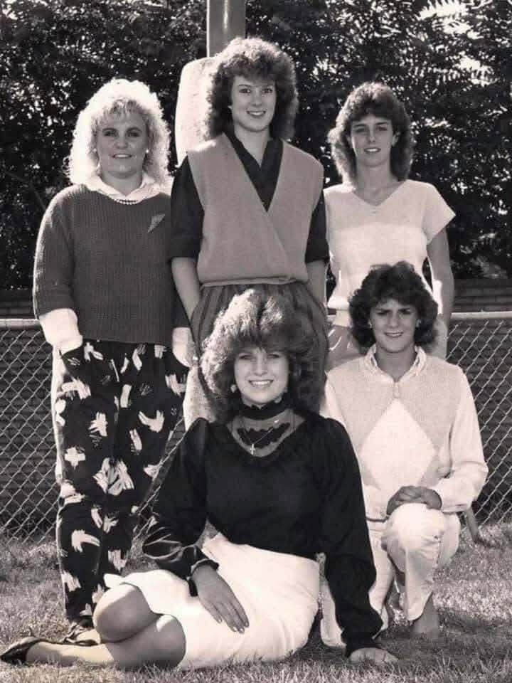 A collection of Toronto High School Homecoming photographs from several decades, including the 1980s through the 2010s. The photos feature former Red Knights participating in Homecoming courts, formal dances, Powderpuff activities, and other Homecoming traditions. Images include couples and groups of students, Homecoming court members in formal gowns and suits, vintage court portraits, and students celebrating together. The collection highlights changing fashions, hairstyles, and traditions while showcasing generations of Toronto students and Red Knight Homecoming memories.