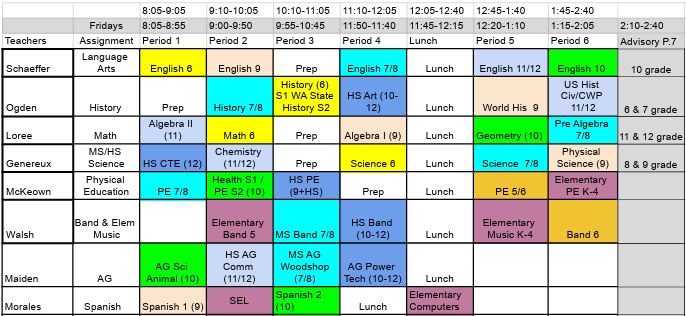 26-27 Schedule