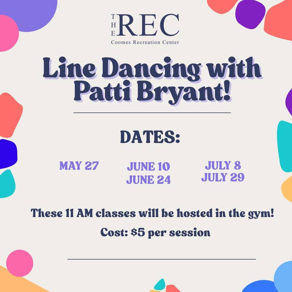 Line Dancing with Patti Bryant Flyer