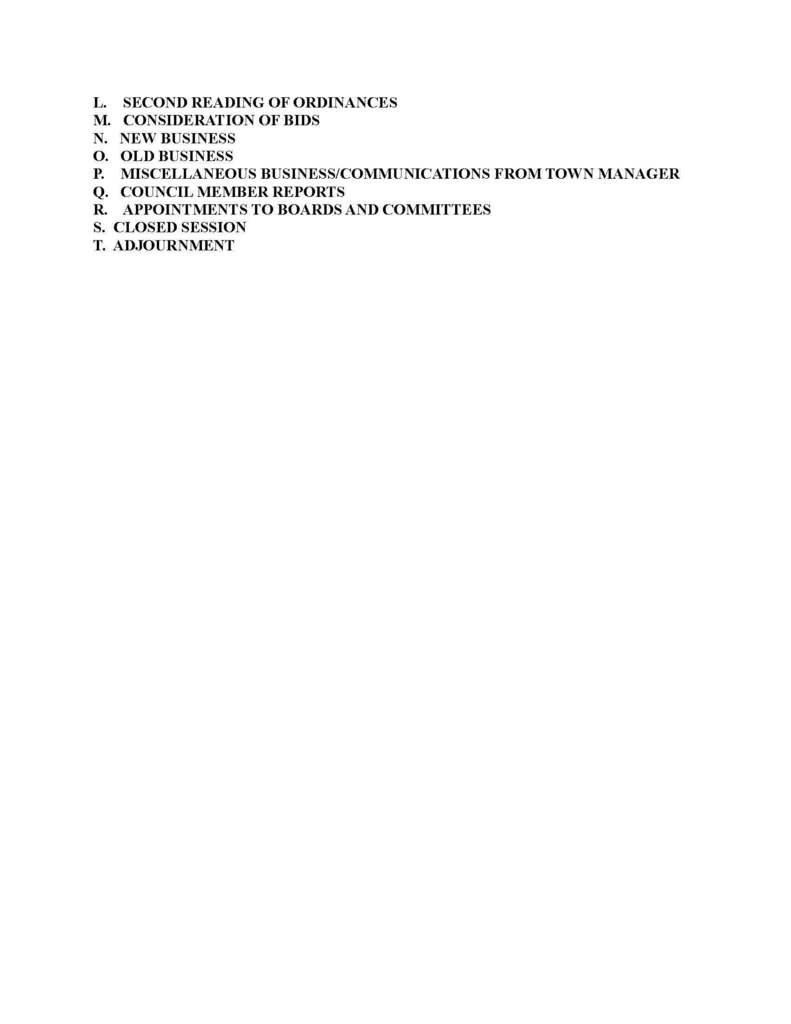 TC Agenda