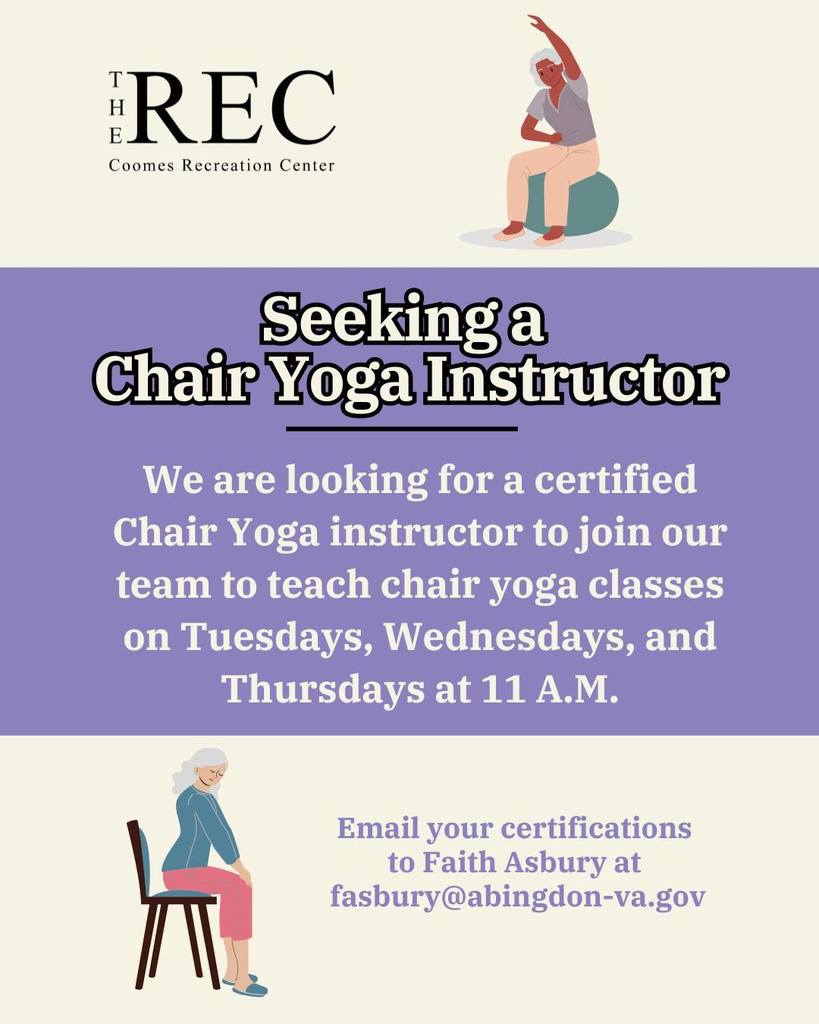 Chair Yoga Instructor Job Posting