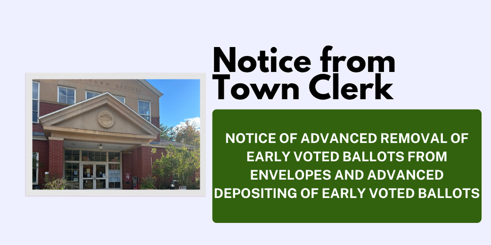 Notice from Town Clerk