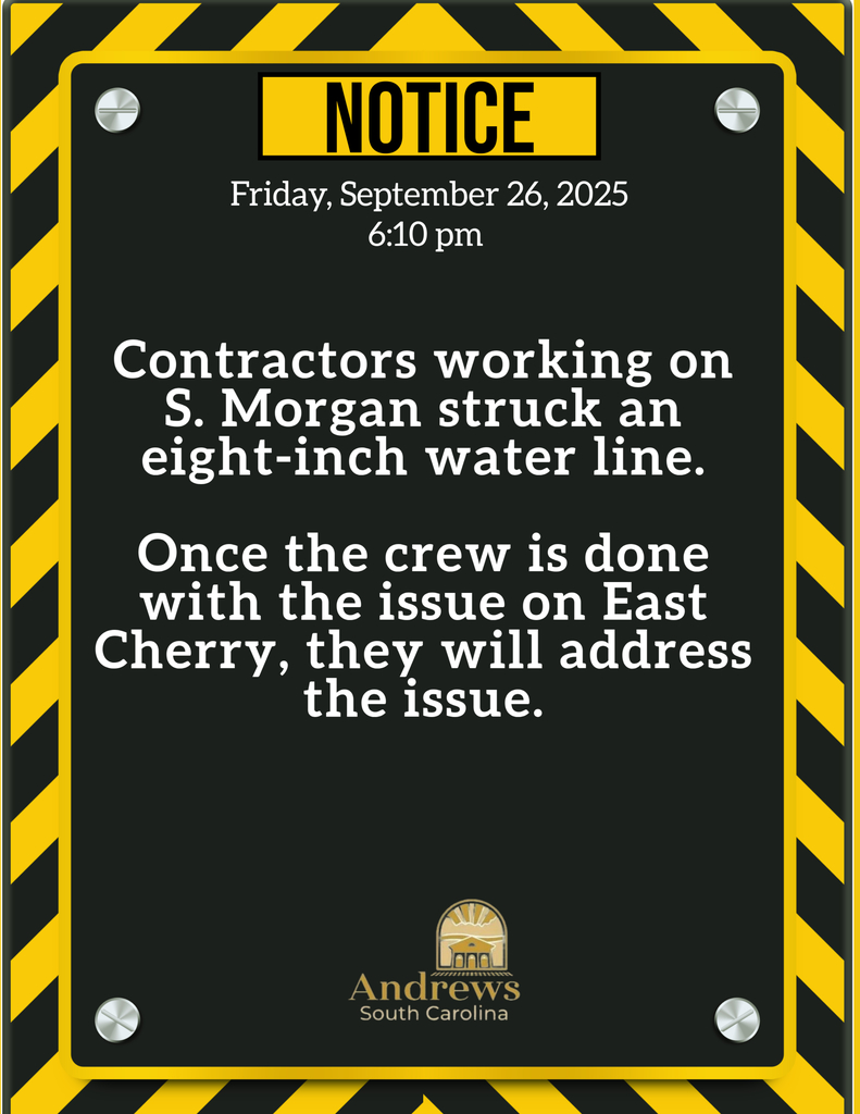 Water line break on South Morgan