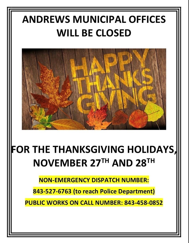 Closed for Thanksgiving Day and the day after
