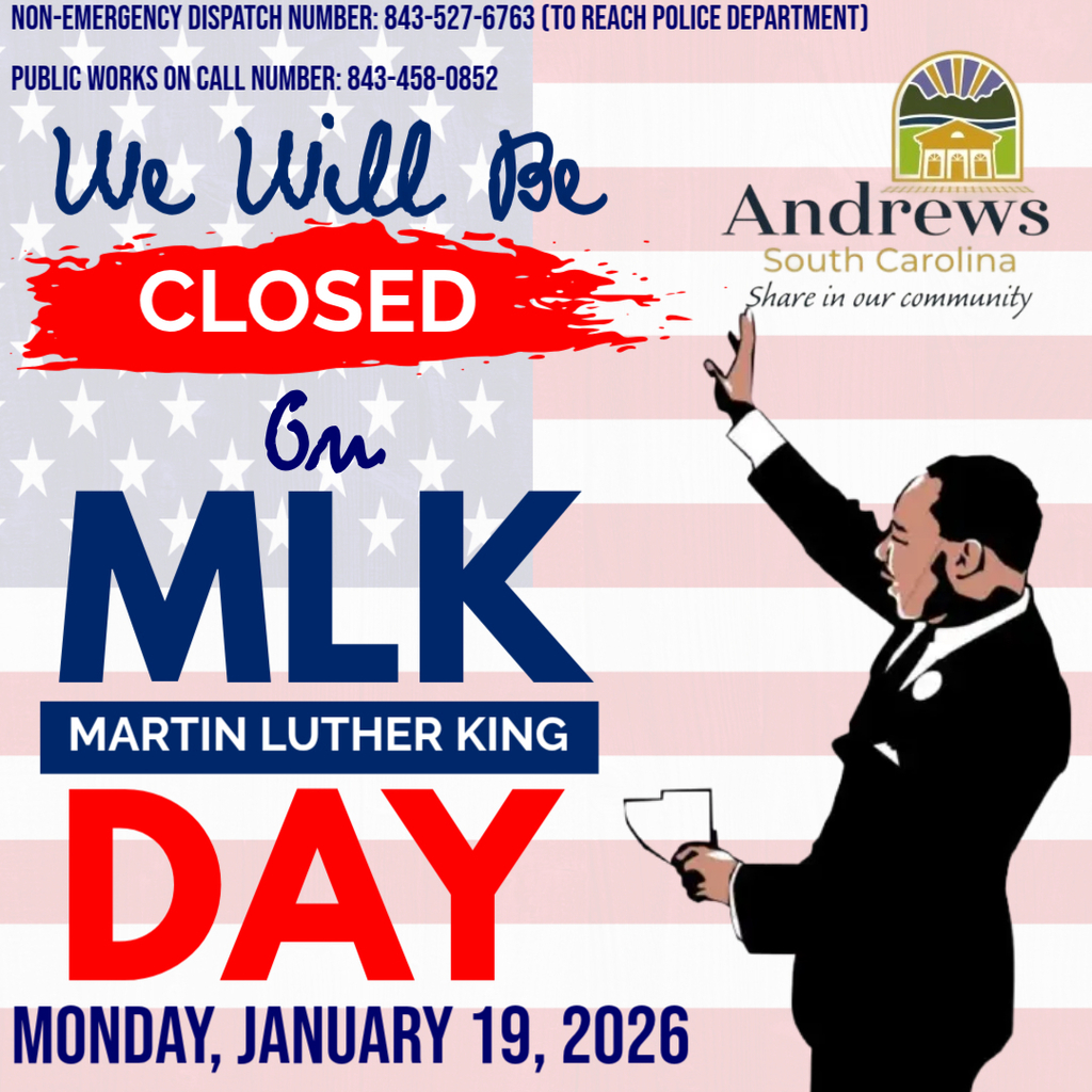 Offices will be closed on Monday, January 19, 2026, in observance of Martin Luther King, Jr. Day. 