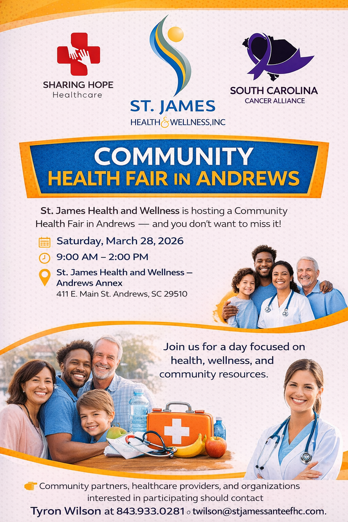 Community Health Fair on Saturday, March 28, 2026