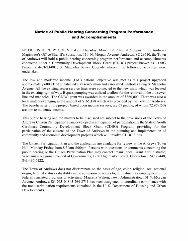 S. Magnolia Public Hearing Notice 