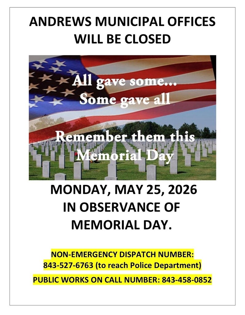 Closed for Memorial Day