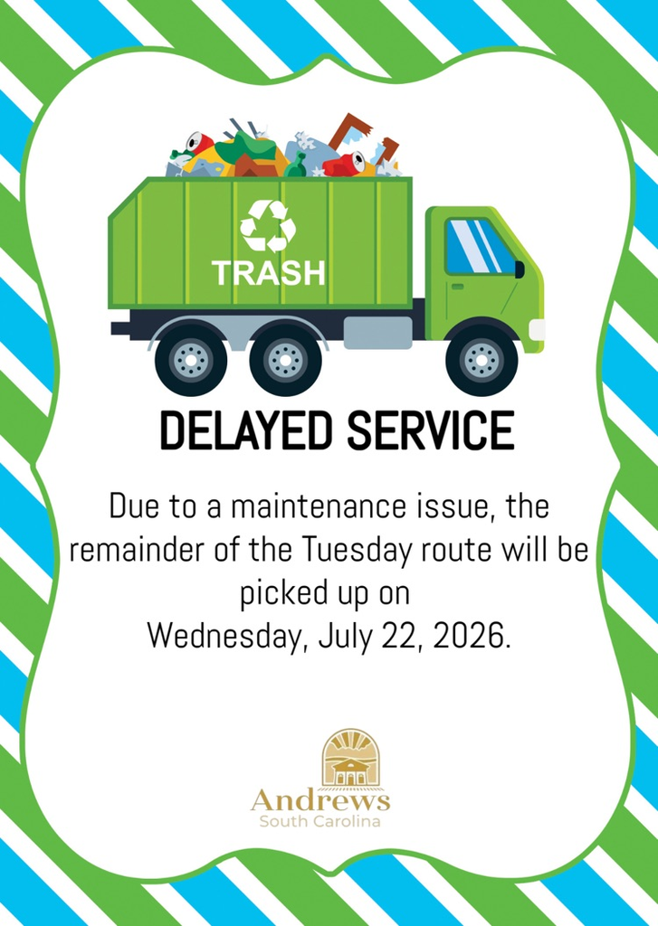 Trash services are delayed. 