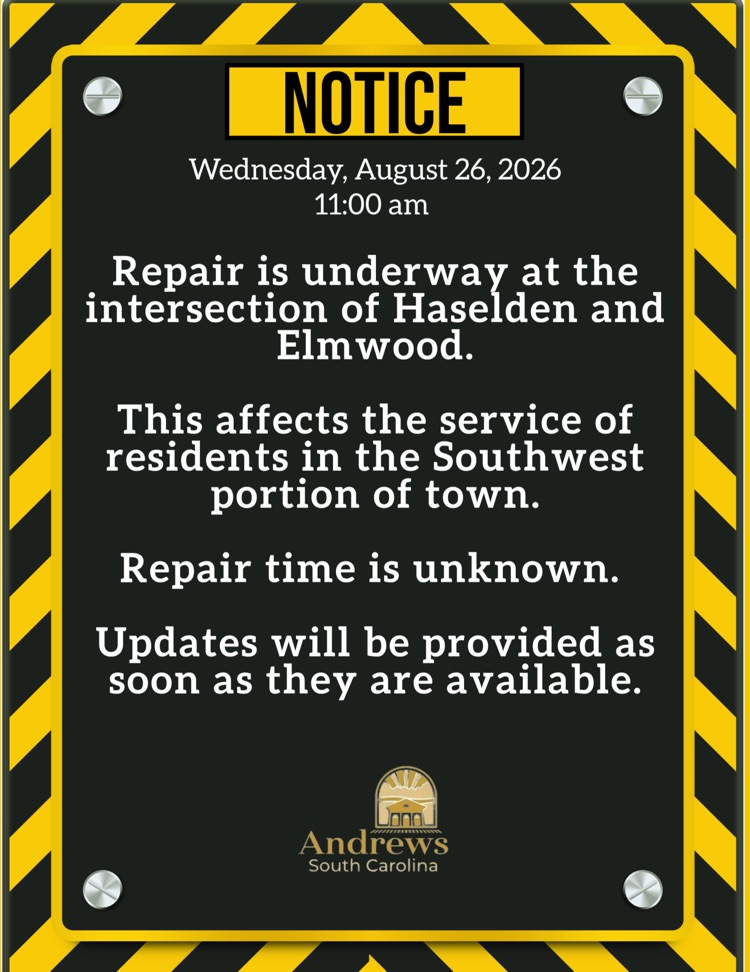 Repair affecting West Andrews.