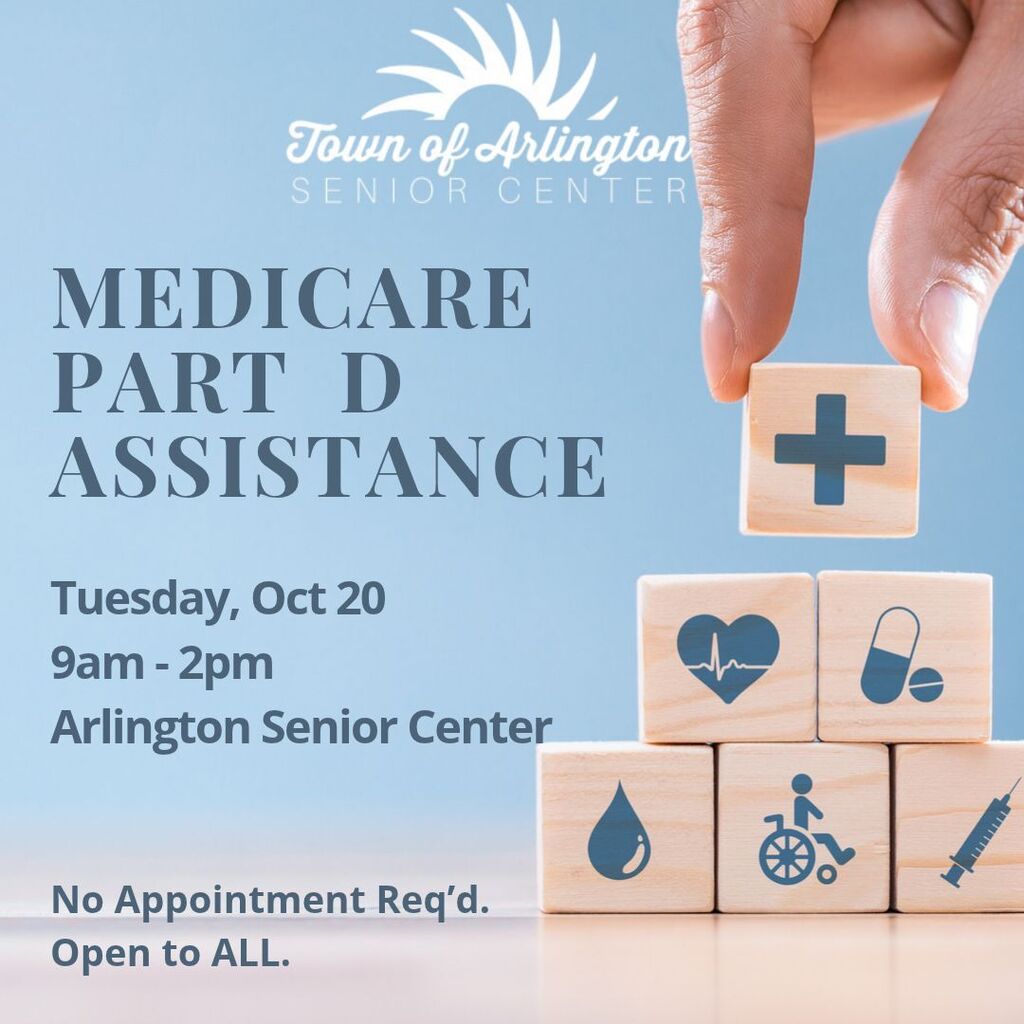 Medicare Part D Assistance graphic, for event on Tuesday, October 20 from 9am to 2pm