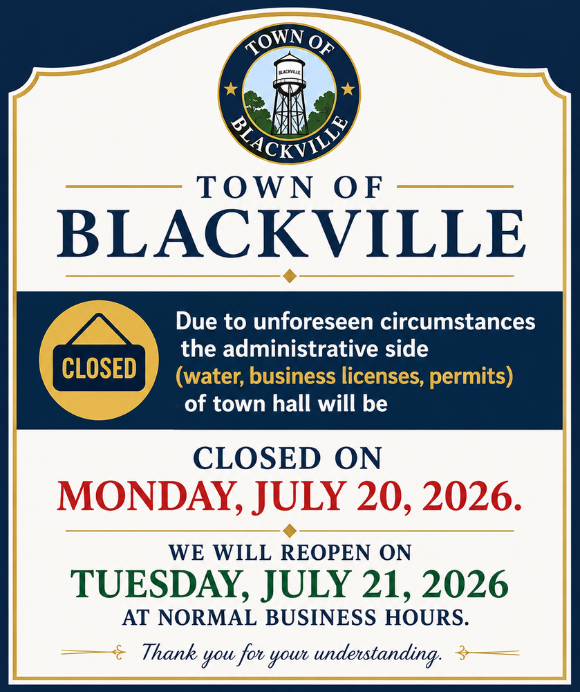 Town of Blackville Closure