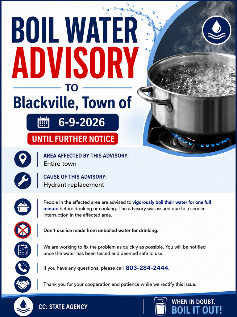 BOIL WATER ADVISORY